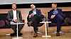 I november i fjor stilte Bjørn Ivar Moen (i midten) til samtale med Ice-sjef Eivind Helgaker (til venstre) og leder i Telia Norge, Abraham Foss, under Inside Telecom-konferansen. Da ledet han fortsatt Telenor Norge - nå vet han ikke hva han skal gjøre.