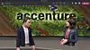 Jason Warnke og Ellyn Shook, begge i Accenture, møtes i selskapets virtuelle etasje gjennom Microsoft Teams. Skjermbilde: Microsoft