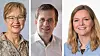 Fra venstre: Fagdirektør Reidun Kittelsrud i Kartverket skal samarbeide med Daniel Ode i Ericsson, Hanne Seter, seniorforsker ved Sintef, foruten at Telia er med i samarbeidsprosjektet. Foto: Kartverket, Ericsson og Sintef