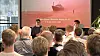 Even Westvang fra Sanity.io på et møte hos konsulentselskapet Folq om generativ kunstig intelligens i det norske næringslivet. Foto: Gabrielle Graatrud