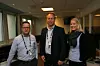100 millioner spart over fem år: Fra v. avdelingsdirektør Karl-Henning Rørstad, PIT-direktør Tormod Stien og seksjonsleder Beate Asphaug. Foto: Marius Jørgenrud