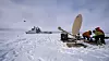 Forsvarsmateriell skal inngå avtale med leverandører av satellittkommunikasjonsutstyr. Her tester de bredbåndsdekning i arktis sammen med Kystvakten.