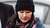 Huaweis finansdirektør Meng Wanzhou på vei til et rettsmøte i Vancouver i midten av desember 2018. Kina forlanger nå at USA dropper sitt utleveringskrav.
