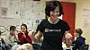 Kimberly er opptatt av å sørge for god nok digital kompetanse, og har blant annet uttalt til DN at hennes barn lærer seg å kode. Her deltok hun på åpningen av Kodetimen på Jar skole i Bærum. Bilde: Pressefoto