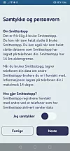 Her må brukerne samtykke før appen kan aktiveres.