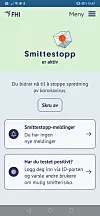 Slik ser appen ut når den åpnes, etter at den har blitt aktivert av brukeren.