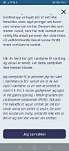 Det må samtykkes på nytt før varselet sendes til til det sentrale systemet. Etter samtykket må brukeren logge seg på ID-porten. Digi.no har ikke testet hva som skjer i appen etter dette trinnet.