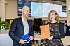 Digitaliseringsminister Karianne Tung og direktør for Nasjonal kommunikasjonsmyndighet, John-Eivind Velure.