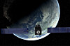 Slik ser Space Norway for seg at ASBM-satelittene deres vil folde seg ut i bane over nordområdene når de skytes opp. Etter at Space X'Falcon 9-raketter har fått flyforbud er det imidlertid uklart når oppskytingen skjer.
