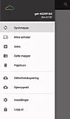 Slik ser brukergrensesnittet ut for mobilappen til Get Sky (og alle de andre aktørenes app som har Jottacloud som leverandør). Bilde: Skjermdump.