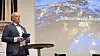 Harald Nøstdahl, daglig leder i Tafjord Connect på scenen under Telecom World i Ålesund.