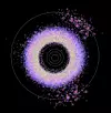 En visualisering av solsystemets asteroidebelte. Illustrasjon: University of Washington