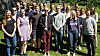 En stor gruppe av fjorårets studenter klare for sommerjobber hos Knowits forskjellige Oslo-avdelinger.