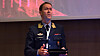 Generalmajor Inge Kampenes, sjef for Cyberforsvaret, under sitt foredrag ved NSM Sikkerhetskonferansen 2019.