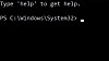 Det aller meste av programvare hvor brukeren kan skrive inn tekst, viser en blinkende markør på innsettingspunktet for teksten. Som vist i bildet, gjelder dette også i Microsoft Powershell.