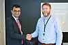 HCLs nordensjef Pankaj Tagra og Johnny Næss Langsrud, CIO og visepresident i Statkraft. Bilde: Pressefoto