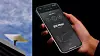 Starlink-antenne og mobiltelefon.