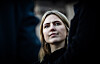 Nestleder Sofie Marhaug i partiet Rødt under markeringen mot å åpne for vannkraftutbygging i vernede vassdrag.