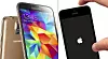 Et mindre antall Samsung Galaxy S5 og Apple iPhone 5 har feil og må byttes eller repareres.