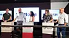 Kristian Bleken fra entreprenørselskapet Laje, administrerende direktør Jon Birger Ellingsen i Lyse fiberinvest, analytiker Torgeir Waterhouse i Otte, statssekretær Gunn Karin Gjul i kommunal- og distriktsdepartementet, kommunikasjonsdirektør Christian Kamhaug i Globalconnect, under en debatt om fiberutrulling under Arendalsuka mandag 15. august.