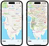 Før og nå: Det nye tredimensjonale grensesnittet gjør det lettere å orientere seg i Maps Foto: Apple
