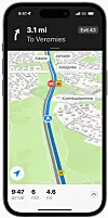 Nyttig: Kart-appen har mange nye funksjoner som gjør det lettere for brukerne å navigere verden, inkludert veibeskrivelser med naturlig språk i Siri, veibanevisning og ikke minst hvor det står fotobokser langs ruten.
