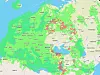 De røde feltene viser hvor det er rapportert om jamming av GPS-signaler siste døgn, i dette tilfellet 29. oktober i år. Illustrasjon: GPSJAM