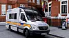 En politibil utenfor Ecuadors ambassade den 11. april 2019, da Wikileaks-grunnlegger Julian Assange ble arrestert.