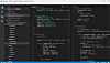 Det er mulig å vise opptil tre filer ved siden av hverandre i Visual Studio Code.