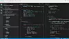 Det er mulig å vise opptil tre filer ved siden av hverandre i Visual Studio Code.