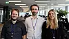 Fra venstre: Fredrik Sandorf, RPA-utvikler, Stefan Gulbrandsen, tech-lead, og Grete Tveit, head of intelligent automation.