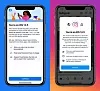 Informasjon som Facebook- og Instagram-appene nå viser IOS-brukere i forbindelse med nye personvernvalg i operativsystemet. Illustrasjonsfoto: Facebook