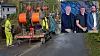 Vil ha samarbeid om åpne nett: Arild Fredriksen, direktør i Trollfjord Bredbånd; Håkon Solvik, konsernleder for teknologi i Svorka; og Brynjar Andersen, leder for B2C i Global Connect. Her innmontert i et bilde der Global Connect legger fiber i et område der det er kabel-TV fra før.