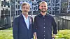 Sverre Stoltz i DFØ og Jens Osberg i Digdir på Økern torsdag. Foto: Marianne Gjessing