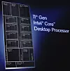 Skisse over oppbygningen av Intels 11. generasjons Core-prosessorer for stasjonære PC-er, basert på mikroarkitekturen «Cypress Cove». Foto: Intel Corporation