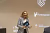 Karianne Tung fra åpningen av NCC-NO (et senter ved NSM for å bedre cybersikkerheten i Norge med støtte fra EU) i mai. Foto: Heidi Sævold