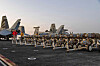 Bilde fra hangarskipet USS Abraham Lincoln 27. februar i år, dagen før det første angrepet mot Iran.