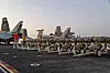 Bilde fra hangarskipet USS Abraham Lincoln 27. februar i år, dagen før det første angrepet mot Iran.