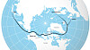 Kart over ruta for fiberprosjektet Far North Fiber.
