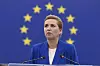 Allerede første dag i EU-formannskapet løftet Danmark Chat Control på ny. Her taler statsminister Mette Frederiksen ved overtakelsen av det roterende vervet.