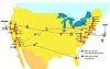 Arpanet var et eksperiment. Nettet strakte seg fra Honolulu til London, via Kjeller og bestod i 1974 av mer enn 40 tilknyttede forskningsinstitusjoner. Bilde: Wikipedia