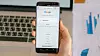 Loei, Thailand - May 10, 2017: Hand holding samsung s8 with mobile application for Google on the screen
