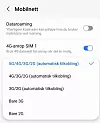 Det er ingen mulighet til å skru av bare 2G på en helt oppdatert mobil i Samsung Galaxy S21-serien. Foto: Digi.no