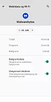 Android gir en ganske god oversikt over dataforbruk per app, så Jan fant raskt synderen. Foto: Skjermdump
