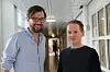 Prosjektlederne Dagfinn Bergsager (til venstre) og Pål Fugelli får mange henvendelser fra forskere som ønsker å bruke app som verktøy. Foto: Gunhild M . Haugnes/UiO