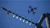 Nkom har fått beskjed om rundt ti observasjoner av droner i nærheten av mobilmaster. Dronen på bildet er ikke en av de observerte. Bildet er tatt i forbindelse med inspeksjon av kraftlinjer.