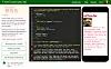 På FreeCodeCamp.org kan du se hvordan koden vil se ut på en mobiltelefon. Foto: Skjermdump fra FreeCodeCamp.org