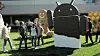 Ice Cream Sandwich-statuen kom på plass ved Googles hovedkontor i forrige uke.