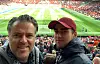 Det er nok rimelig å anta at Geir er glad i fotball. Her fra fotballtur til Old Trafford i Manchester sammen med sin nest eldste sønn, Henrik. Foto: Privat