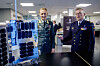 ACT-sjef, admiral Pierre Vandier besøkte Forsvarets forskningsinstitutt (FFI) for å diskutere teknologi og utvikling. Norges forsvarssjef Eirik Kristoffersen til venstre.